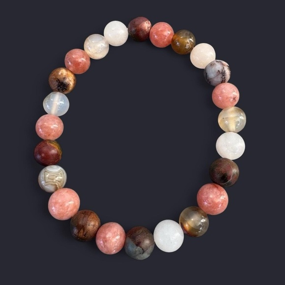 Mixed Gemstone Bead Bracelet 8mm - Picture 1 of 4